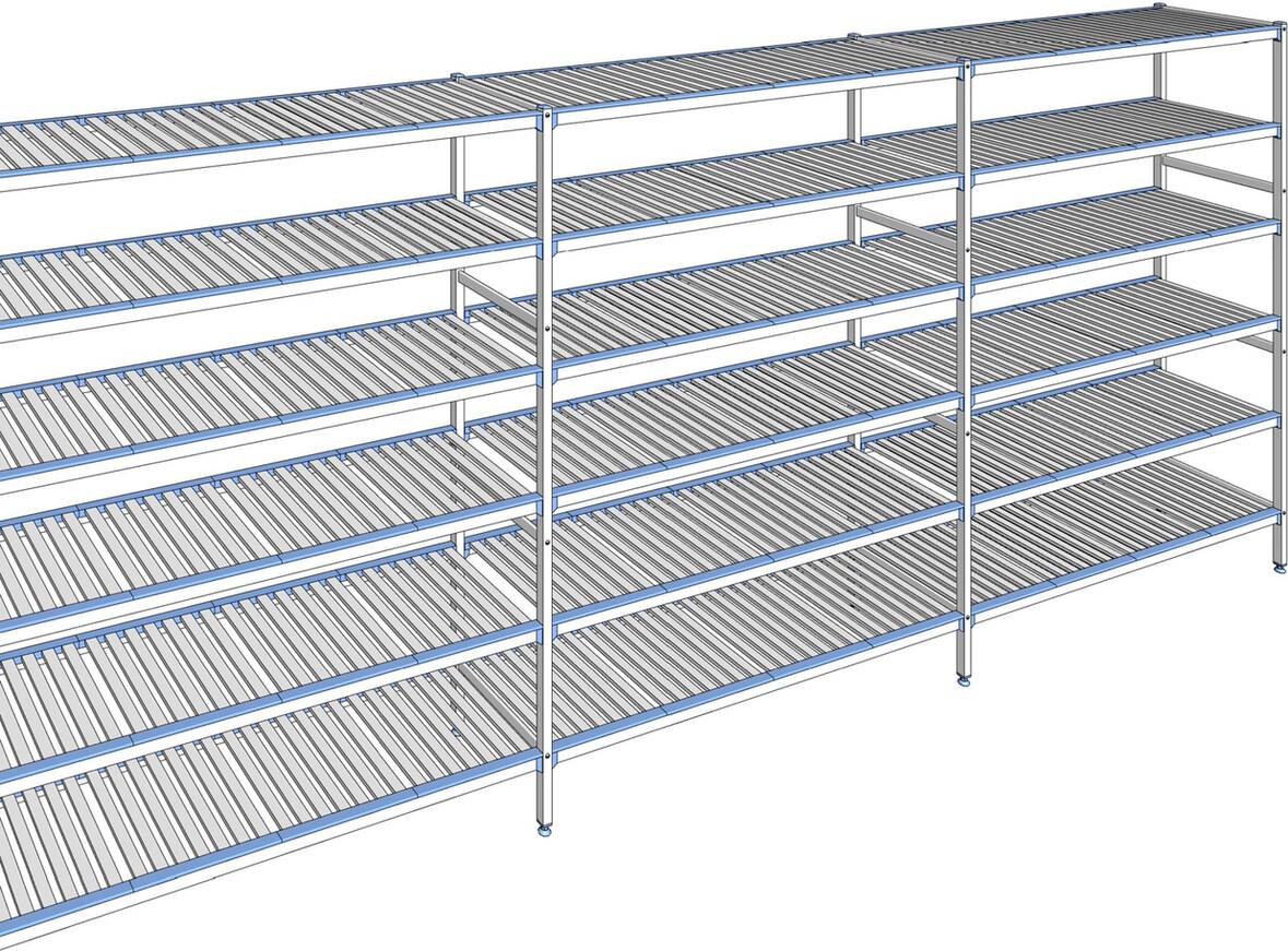 Tournus Equipement Rayonnage à clayettes amovibles 6 niveaux 205 x 497,8 x 50 cm Tournus - ALO4978