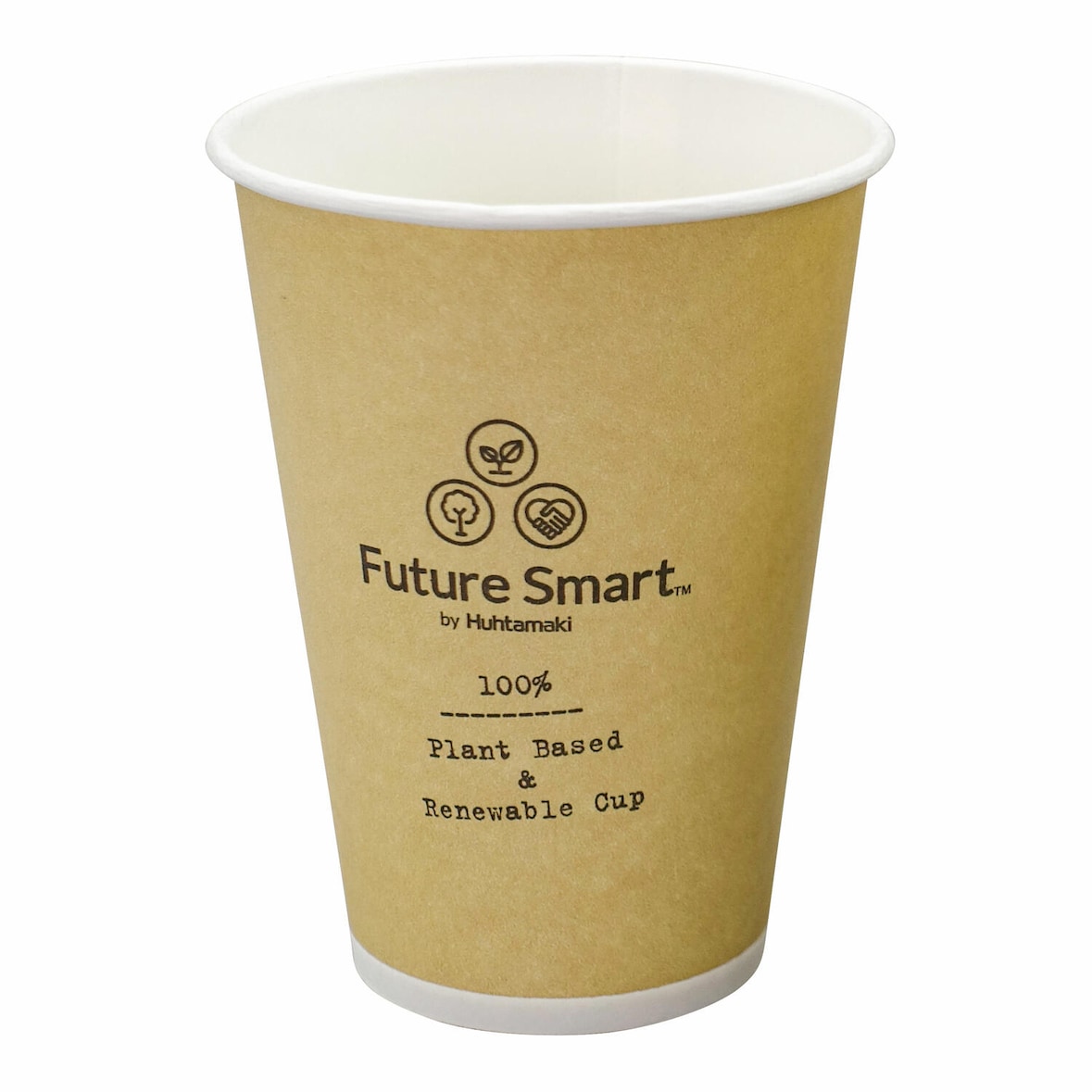 500x Huhtamaki BIO Automatenbecher Kaffeebecher Pappe Future Smart 180 ml