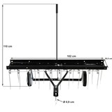 thumbnail of Vertikutierer Rasenstriegel Rasenkamm Entmooser 102cm Rasentraktor Rasenlüfter