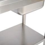 thumbnail of Romux® Fregadero de Acero Inoxidable de 1 Seno con Escurridor Izquierda 1400x700x850 mm Desmontable | Pica Industrial con patas | Pila Lavadero