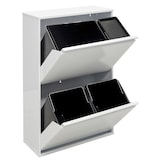 thumbnail of ARREGUI Basic CR601-B2 Contenedor de Reciclaje de 4 Cubos 23+11+17+17 L (68 L), con Cubetas para Envases y Orgánico, Cubo de Basura de Cocina, blanco