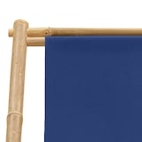 thumbnail of vidaXL Liegestuhl Bambus und Canvas Marineblau