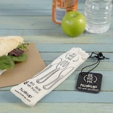 thumbnail of Wiederverwendbares Reisschalen-Besteckset - Messergabellöffel im Jutesack