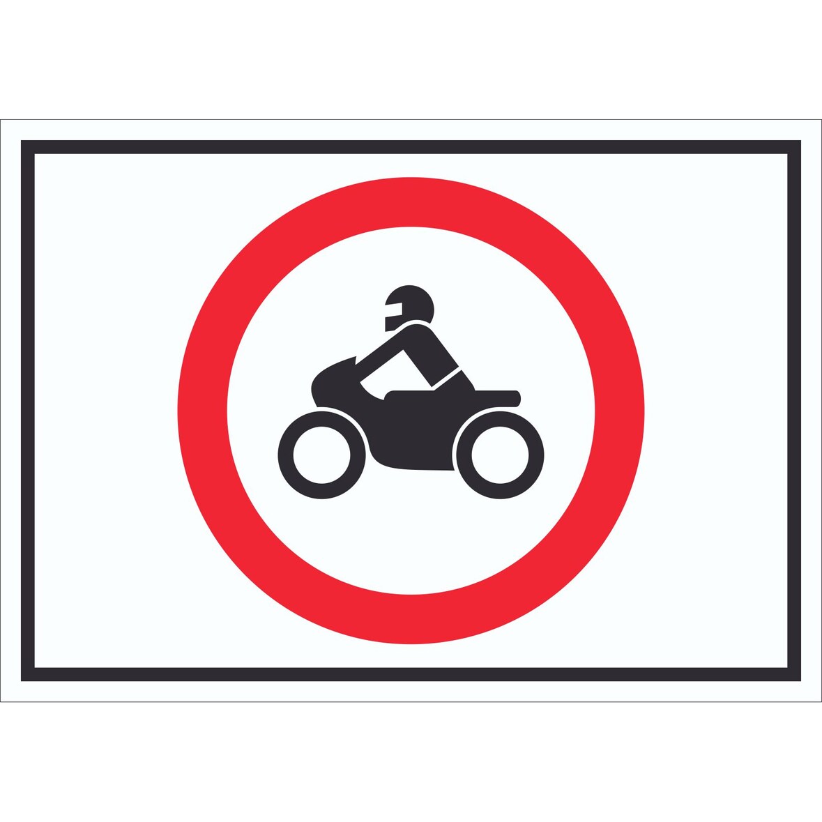 Schild Verbot Krafträder Symbol A3 (297x420mm)