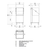 thumbnail of WALO Doorschuifvaatwasser | EASY | Mand 500x500 | Afvoerpomp | Zeeppomp | Naglanspomp | 400V | 660x760x1516/1946(h)mm