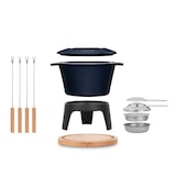 thumbnail of La Fonderie 1890 Fondueset aus Gusseisen für 4 Personen Mont D'Arbois, spritzwassergeschützter Deckel, 4 Gabeln, Fassungsvermögen 1,2 l