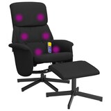 thumbnail of vidaXL Massagesessel mit Fußhocker Schwarz Stoff