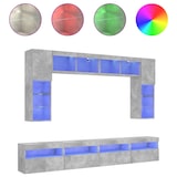 thumbnail of vidaXL 8-tlg. TV-Wohnwand mit LED-Leuchten Betongrau