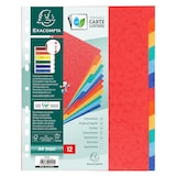 thumbnail of Exacompta Índice de cartão colorido 225 g/m², 12 posições, para formato DIN A4 Maxi