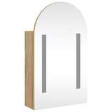 thumbnail of vidaXL Spiegelschrank mit LED-Beleuchtung Gewölbt Eichenoptik