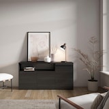 thumbnail of Credenza, Mobile, Cucina, Madia, mobile ingresso, 150x35x75cm, 3 Porte, grande stoccaggio, Stile moderno, Nero _ 67_1
