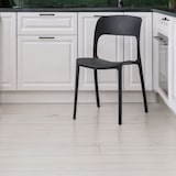 thumbnail of Set 4 Sedie Impilabili in Polipropilene con fibra di vetro per Giardino o interno, idrorepellenti e resistenti, design moderno - BARBARA - Nero