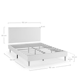 thumbnail of Base tapizada + cabecero Niebla 150x190 cm Beige