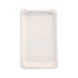 thumbnail of 20 Teller, Pappe eckig 13 cm x 20 cm weiss