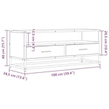 thumbnail of vidaXL TV-Schrank Schwarz 100x34,5x40 cm Holzwerkstoff und Metall