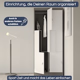 thumbnail of Umkleideschrank Spind OSLO - 4 Abteile mit Lüftungsschlitze | Umkleidespind Metall Schließfachschrank Garderobenspind, 185x80x45cm Anthrazit-Weiß