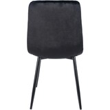 thumbnail of Décoshop26 - Chaise de salle à manger x1 coutures décoratives carrées en tissu velours noir et métal noir 10_0002128