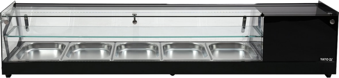 Kühlvitrine für Sushi und Tapas 5x1/2 GN, 175,5x39,5x37,5 cm