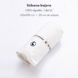 thumbnail of El Ganso - Lençol Ajustado 160x200+30cm Aba Branca - 100% Algodão 180TC com Logo Bordado