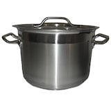 thumbnail of Kochtopf aus Edelstahl mit Randverstärkung und Deckel Ø25cm H18cm 8,8 Liter