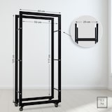 thumbnail of DELUKE® Kaminholzregal innen Metall SATLO mit Rollen Brennholzregal innen Kaminholzständer Kaminholzhalter Feuerholzregal Schwarz, 25x60x125cm