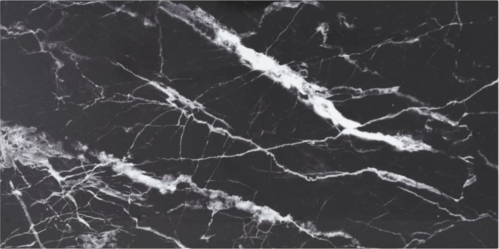 vidaXL Tischplatte Schwarz 100x50 cm 6 mm Hartglas in Marmoroptik