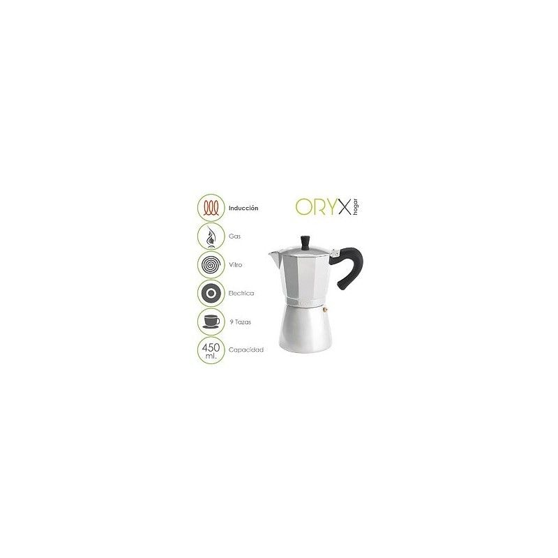 Cafetera Inducción Aluminio 9 Tazas (450 Ml.)