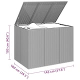 thumbnail of Helloshop26 - Boîte à coussins de jardin résine tressée 145 x 100 x 103 cm gris 02_0013161