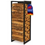 thumbnail of PROREGAL Kaminholzregal PHOENIX mit Rückwand für Wandmontage HxBxT 92x41x31cm Metall Schwarz Holzständer Holzhalter Kaminholzständer Brennholzregal