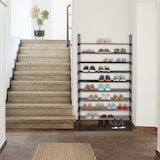 thumbnail of Relaxdays XXL Schuhregal Stecksystem, 10 Ebenen, modular, HxBxT: 175,5 x 93 x 30,5 cm, Schuhaufbewahrung Metall, schwarz