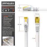 thumbnail of Primewire LAN-Kabel CAT.7, RJ-45 (Ethernet), CAT 7 Flachband U/FTP Gigabit Netzwerkkabel 10 Gbit/s Patchkabel - 7,5m