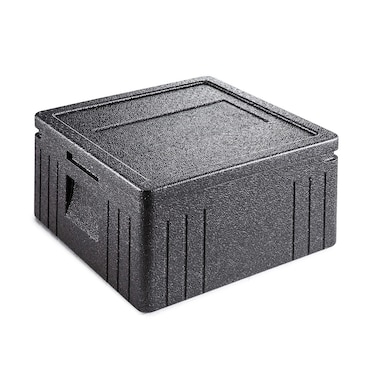 thermohauser EPP-Thermobox, Pizza Eco Line schwarz, mit Deckel, 21,5 L, Toplader