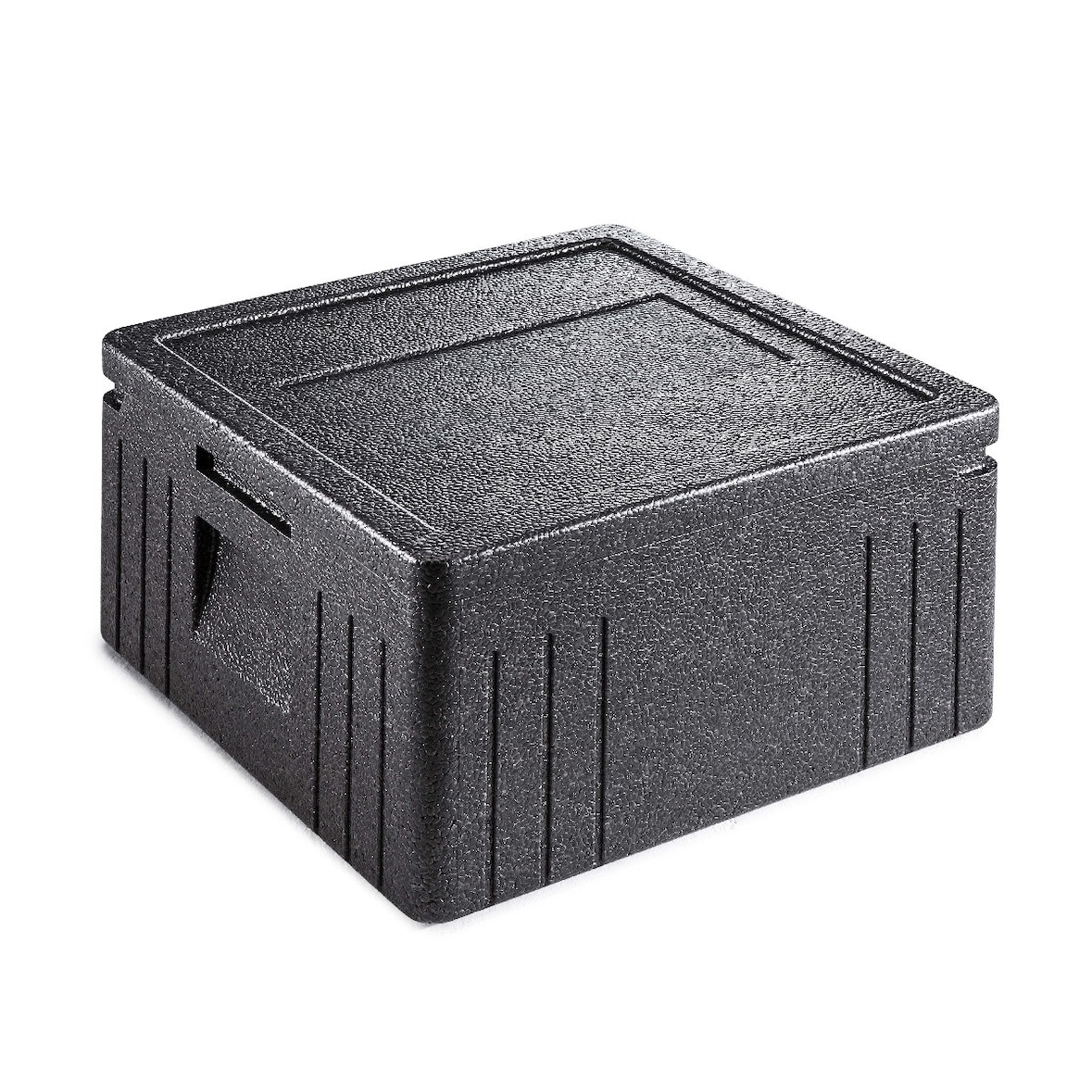 thermohauser EPP-Thermobox, Pizza Eco Line schwarz, mit Deckel, 21,5 L, Toplader