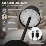 thumbnail of ML-Design LED Tischlampe kabellos Schwarz Ø10x36cm, Akku Nachttischlampe mit Touch, 4 Stufen dimmbar, Warmweißes Licht, USB-C Ladefunktion, Metall