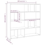 thumbnail of Décoshop26 - Bücherregal mit Stauraum 105 x 24 x 102 cm Holzwerkstoff Eichenfarbe DEC030704