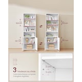 thumbnail of Helloshop26 - Bibliothèque étagère haute sur 6 niveaux avec porte meuble de rangement ouvert 24 x 60 x 175 cm pour salon bureau 12_0005285