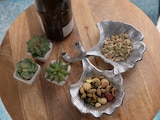 thumbnail of Dekoschale Schale Masterbox 18-teilig Aluminium Ginkgo 2 Blatt Blattschale : silber