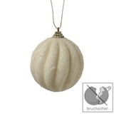 thumbnail of Christbaumkugeln Weihnachtskugeln bruchfest 2 Designs 8cm creme 12St.