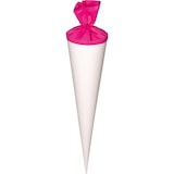 thumbnail of Geschwistertüten-Rohling 35 cm Ø 11 cm weiss mit Verschluss in Pink