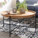 thumbnail of Couchtisch, Moderner Holztisch mit Eichenholz Furnier und stabilen Metallgestell, Elegantes, zeitloses Design. 78x78x40 cm | Kadima Design