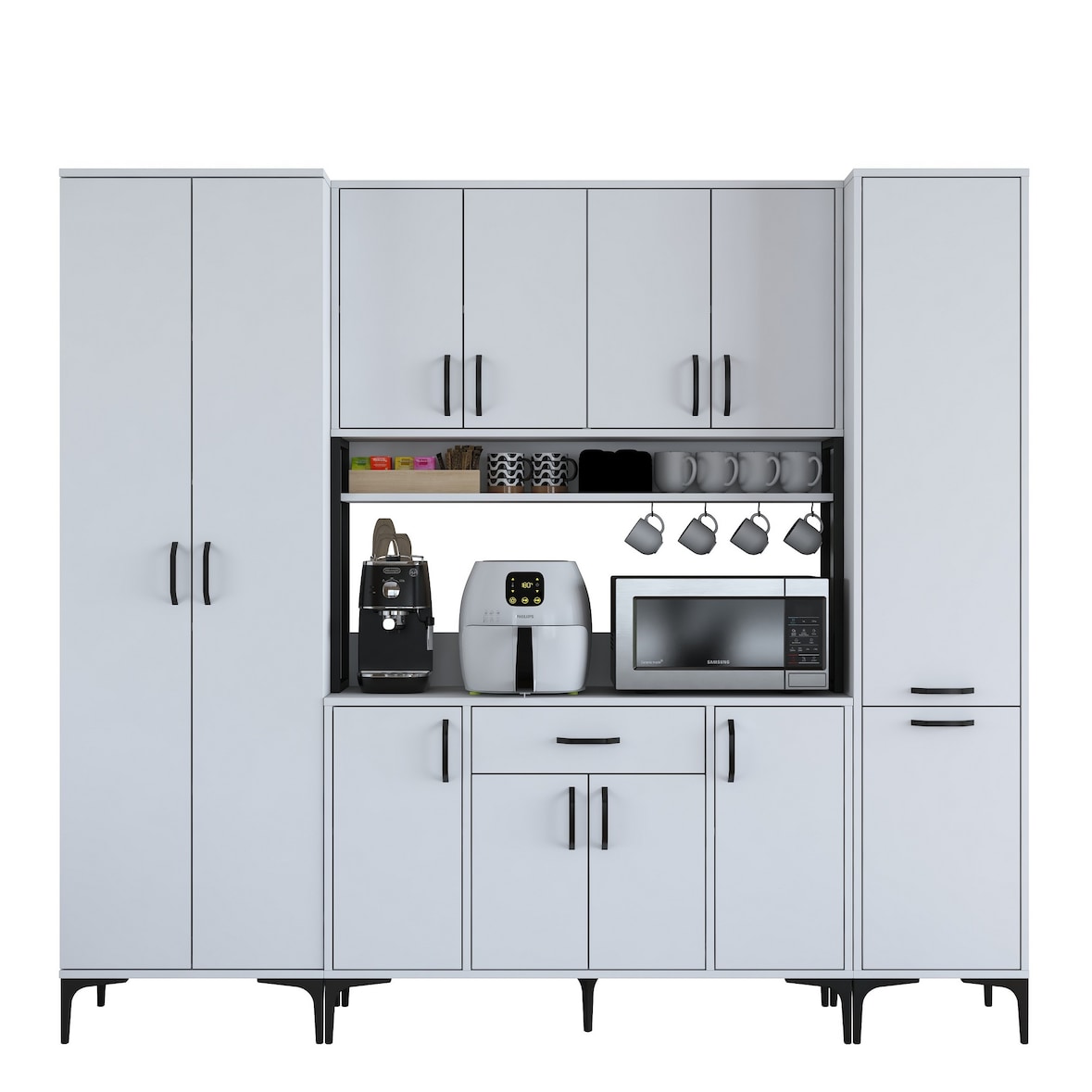 Gabinete multiusos JE132 3053 Blanco 220x198.6x40 cm