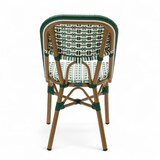 thumbnail of Chaise de terrasse HAUSSMANN - Tressage vert et blanc