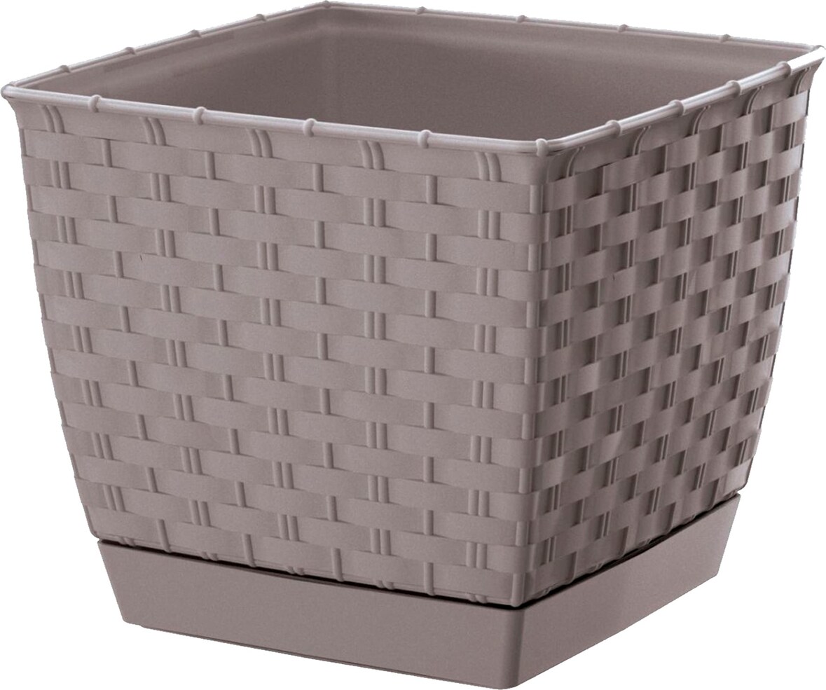 Prosperplast - RATOLLA SQUARE Blumentopf 3,8L - 19x19x15,9cm in der Farbe Mocca