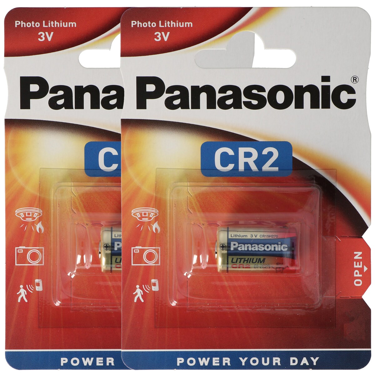 Panasonic 2 Batterien passend für Evva Airkey Batterie CR2 für Zylinder im Innenbereich