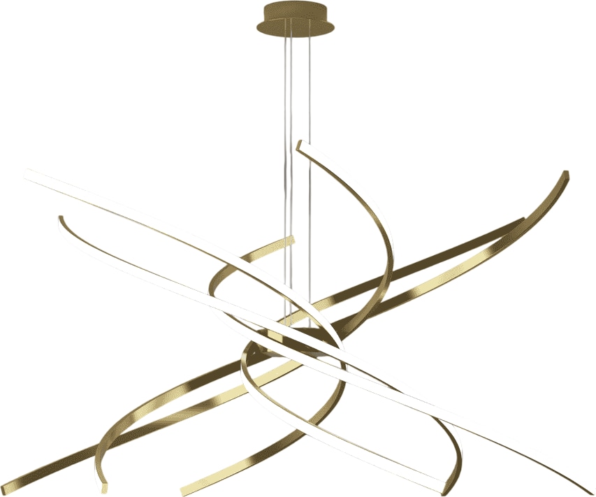 Moderner LED-Kronleuchter Top Light Tornado 88W 5950LM 1163/S100 brüniertes Gold