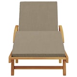 thumbnail of vidaXL Sonnenliege mit Kissen Taupe 200 x 67 x 84cm Massivholz Akazie