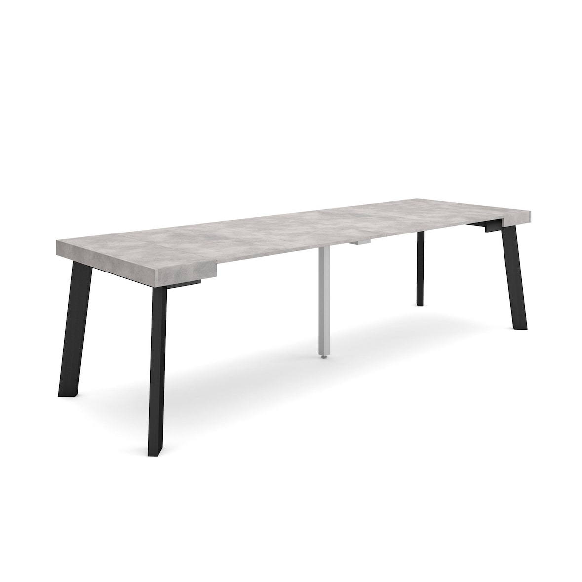 Ausziehbarer Konsolentisch, 262x90x73cm, Für 12 Personen, Holzbeine, Moderner Stil, Konkret _ 346_18