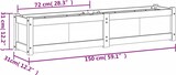 thumbnail of vidaXL Pflanzkübel Weiß 150x31x31 cm Massivholz Kiefer