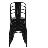 thumbnail of Gasfrit - Silla tolix negra con respaldo pack 4 unidades