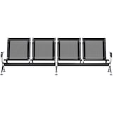 thumbnail of Wachtbank Airport zwart/4-zits